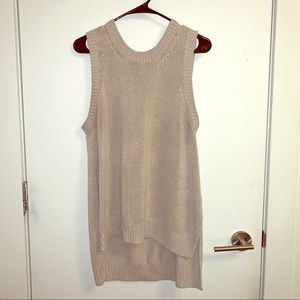 H&M knit high low sleeveless sweater